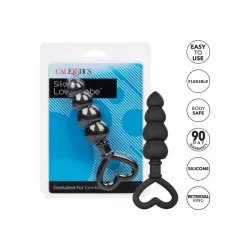 Butt plug graduato con Cuore 16 cm nero Butt plug graduato con Cuore 16 cm nero