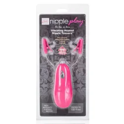 Pinze capezzoli vibranti e scaldanti fucsia Pinze capezzoli vibranti e scaldanti fucsia