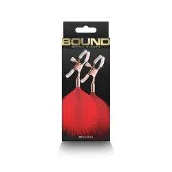 Pinze Capezzoli regolabili con piume rosse Pinze Capezzoli regolabili con piume rosse