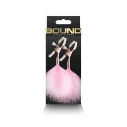 Pinze Capezzoli regolabili con piume rosa Pinze Capezzoli regolabili con piume rosa