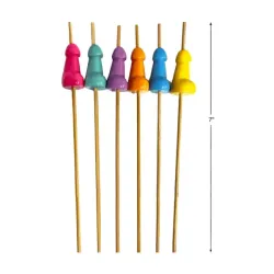 Spiedini con pene Super Fun Penis 6 pz Spiedini con pene Super Fun Penis 6 pz