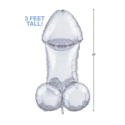 Palloncino a forma pene glitterato 91 cm Palloncino a forma pene glitterato 91 cm