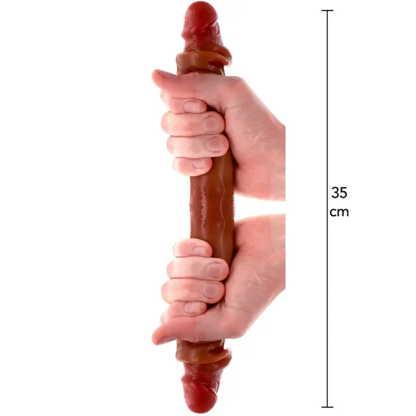 Dildo doppio realistico Foreskin ToyJoy 35 cm