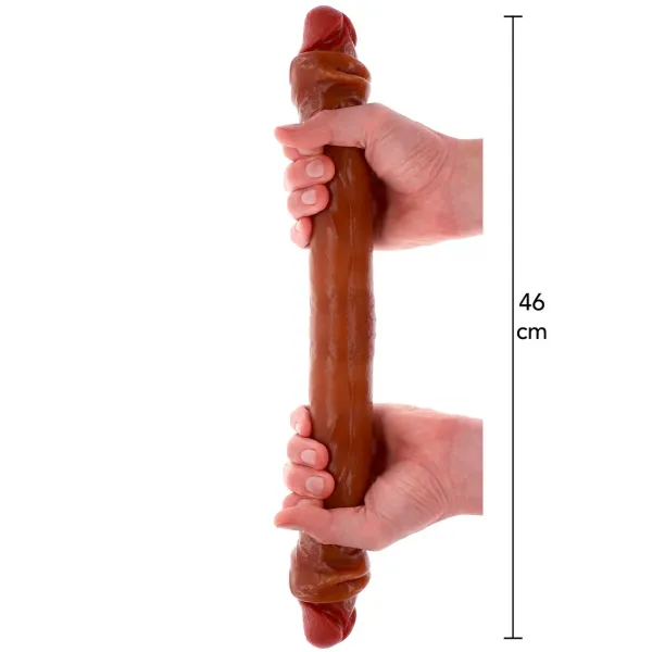 Dildo doppio realistico Foreskin ToyJoy 46 cm