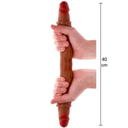 Dildo doppio realistico Foreskin ToyJoy 40 cm Dildo doppio realistico Foreskin ToyJoy 40 cm