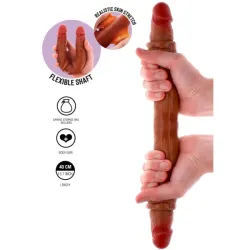 Dildo doppio realistico Foreskin ToyJoy 40 cm Dildo doppio realistico Foreskin ToyJoy 40 cm