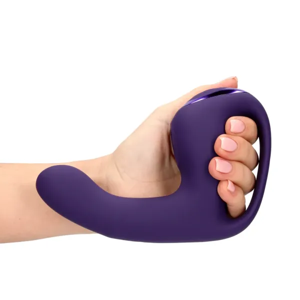 Vibratore vaginale Riko viola con impugnatura