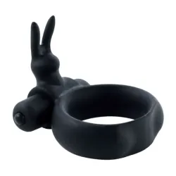 Anello pene vibrante con rabbit nero Anello pene vibrante con rabbit nero