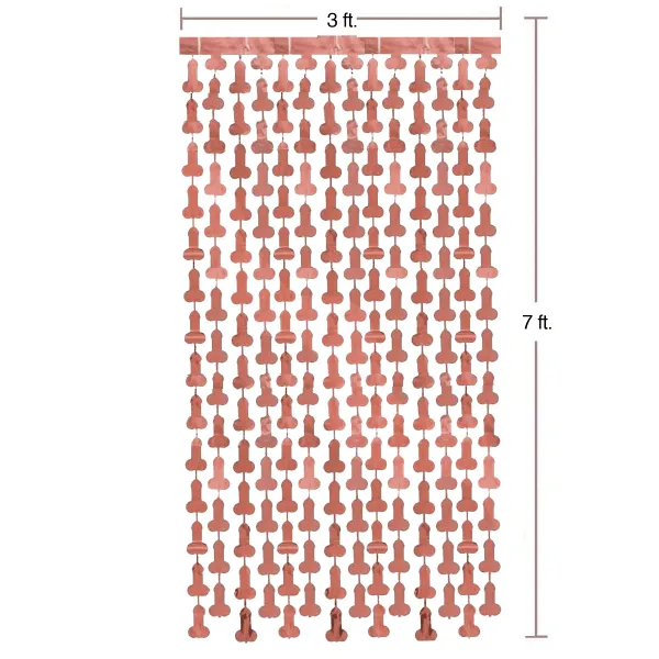 Set 2 Tende con peni in lamina metallica rosa
