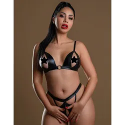 Completo Sexy 2 pz aperto e catena intima oro Completo Sexy 2 pz aperto e catena intima oro