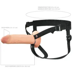 Imbracatura Strap-on con dildo cavo 21,5 cm Imbracatura Strap-on con dildo cavo 21,5 cm
