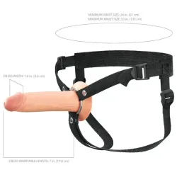 Imbracatura Strap-on con dildo cavo 19 cm Imbracatura Strap-on con dildo cavo 19 cm