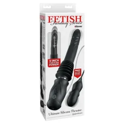 Dildo Vibrante a spinta nero 36,8 cm con filo Dildo Vibrante a spinta nero 36,8 cm con filo