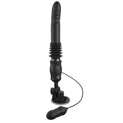 Dildo Vibrante a spinta nero 36,8 cm con filo Dildo Vibrante a spinta nero 36,8 cm con filo