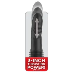 Dildo Vibrante a spinta nero 36,8 cm con filo Dildo Vibrante a spinta nero 36,8 cm con filo