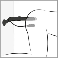 Dildo Vibrante a spinta nero 36,8 cm con filo Dildo Vibrante a spinta nero 36,8 cm con filo