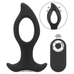 Plug Anale vibrante 12 cm con buco nero Plug Anale vibrante 12 cm con buco nero