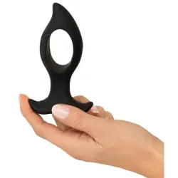 Plug Anale vibrante 12 cm con buco nero Plug Anale vibrante 12 cm con buco nero