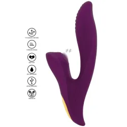 Vibratore doppia stimolazione tapping 20,5 cm