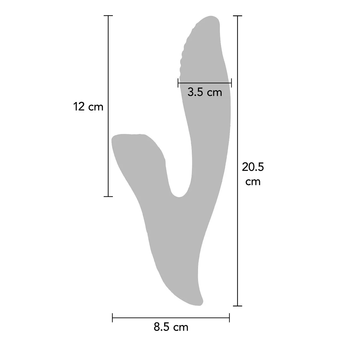 Vibratore doppia stimolazione tapping 20,5 cm