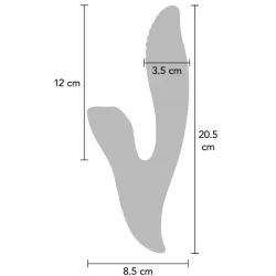 Vibratore doppia stimolazione tapping 20,5 cm