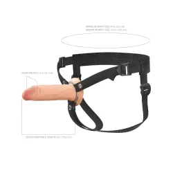 Imbracatura Strap-on con dildo cavo 16,5 cm Imbracatura Strap-on con dildo cavo 16,5 cm