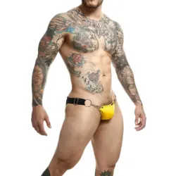 Jockstrap giallo catena+clip Dngeon Jockstrap giallo catena+clip Dngeon