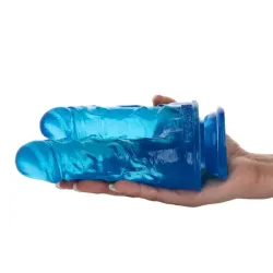 Dildo Doppio jelly Cabe blu 17,5 cm Dildo Doppio jelly Cabe blu 17,5 cm