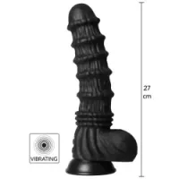Dildo Monster vibrante Dragon 27 cm nero