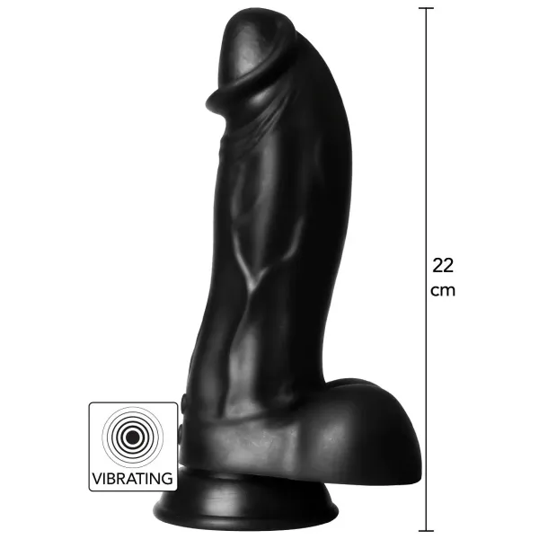 Dildo Monster vibrante Dinosauro 22 cm nero