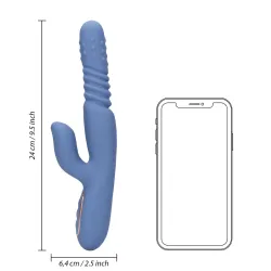 Vibratore Rabbit scaldante a spinta 24 cm Vibratore Rabbit scaldante a spinta 24 cm