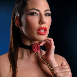 Collare e guinzaglio BDSM Wild Roses Taboom Collare e guinzaglio BDSM Wild Roses Taboom