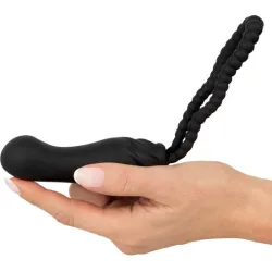 Strapon dildo indossabile flessibile nero Strapon dildo indossabile flessibile nero