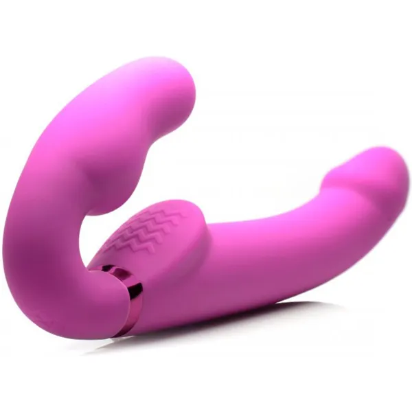 Vibratore strapon gonfiabile viola 24 cm