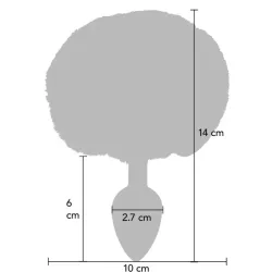 Buttplug pompon coda coniglio avorio 14 cm Buttplug pompon coda coniglio avorio 14 cm