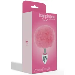 Buttplug pompon coda coniglio rosa 14 cm Buttplug pompon coda coniglio rosa 14 cm