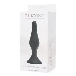 Buttplug con ventosa in silicone 12,5 cm nero Buttplug con ventosa in silicone 12,5 cm nero