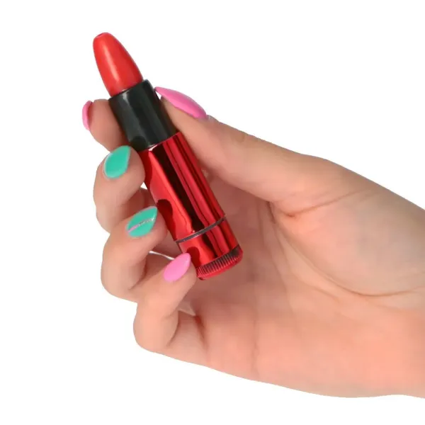 Mini vibratore rossetto rosso