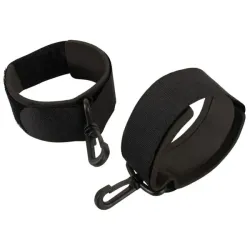 Polsiere BDSM in tessuto regolabili nere Polsiere BDSM in tessuto regolabili nere