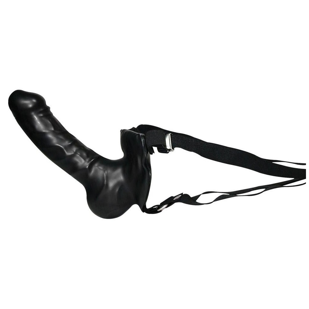 Fallo realistico indossabile strap on dildo nero vaginale anale black cock