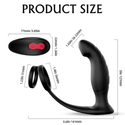 Vibratore anale e anello pene con telecomando Vibratore anale e anello pene con telecomando