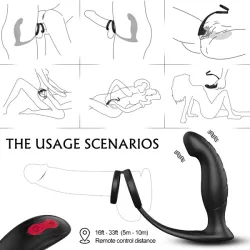 Vibratore anale e anello pene con telecomando Vibratore anale e anello pene con telecomando