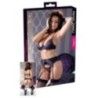 Completo sexy 3 pz nero viola Cottelli Completo sexy 3 pz nero viola Cottelli