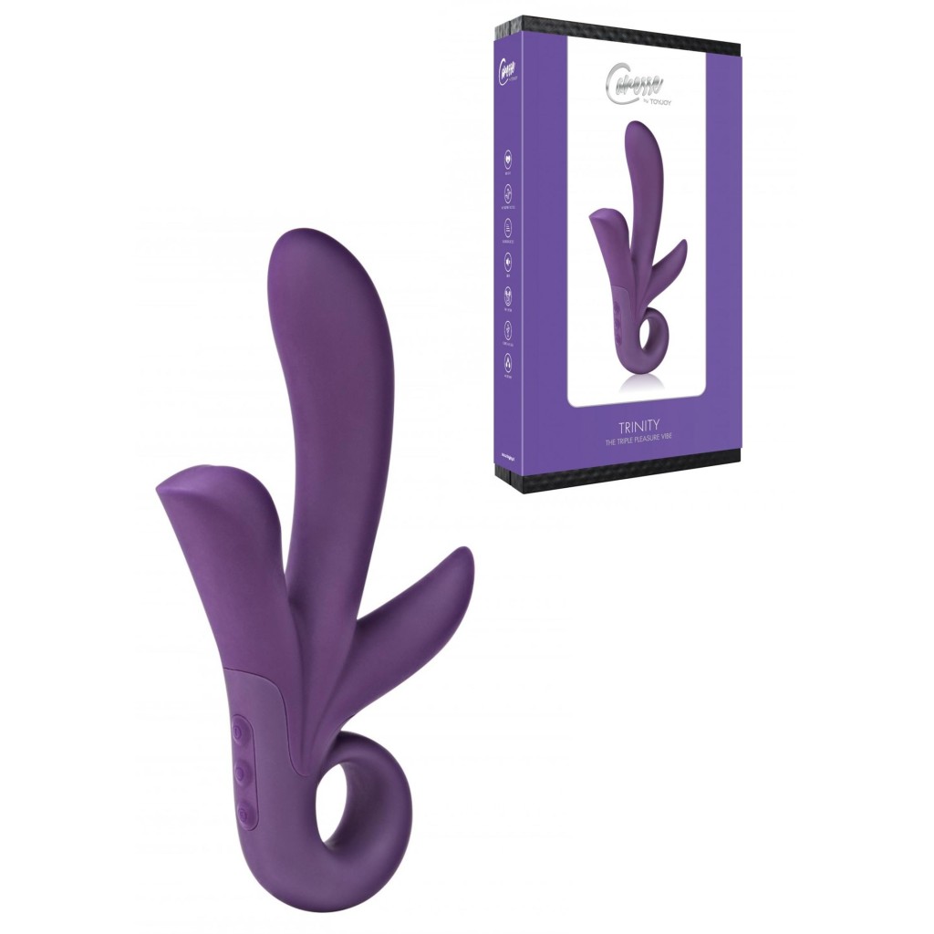 Vibratore doppio vaginale stimolatore clitoride in silicone dildo fallo vibrante