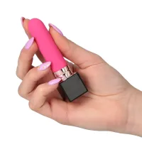 Vibratore mini rossetto rosa 10 cm