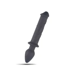 Dildo con plug anale Couple Love nero 22,5 cm Dildo con plug anale Couple Love nero 22,5 cm