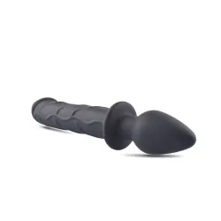 Dildo con plug anale Couple Love nero 22,5 cm Dildo con plug anale Couple Love nero 22,5 cm