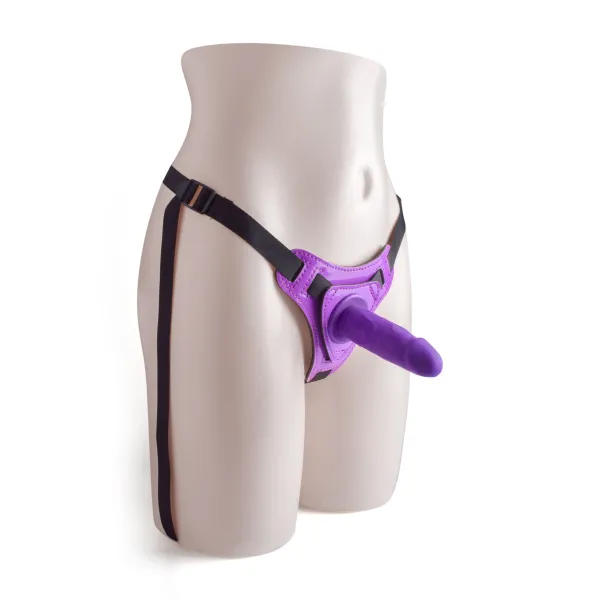 Cintura strapon e fallo Hot Stuff viola 10 cm