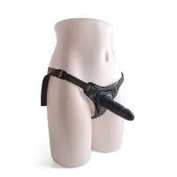 Cintura strapon e fallo Hot Stuff nera 10 cm