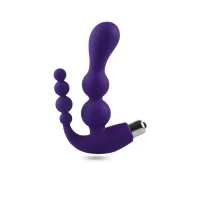 Fallo anale vibrante in silicone viola